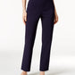 Calça feminina Alfred Dunner Classics Allure Pull-On Slim-Leg Azul-marinho - Tamanho 14