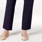 Calça feminina Alfred Dunner Classics Allure Pull-On Slim-Leg Azul-marinho - Tamanho 14