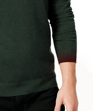 Suéter masculino Alfani com decote em V verde escuro tamanho grande