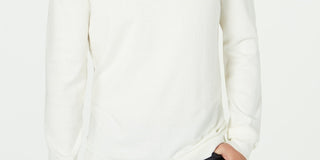 Suéter masculino Alfani com decote em V, branco, tamanho XX-G