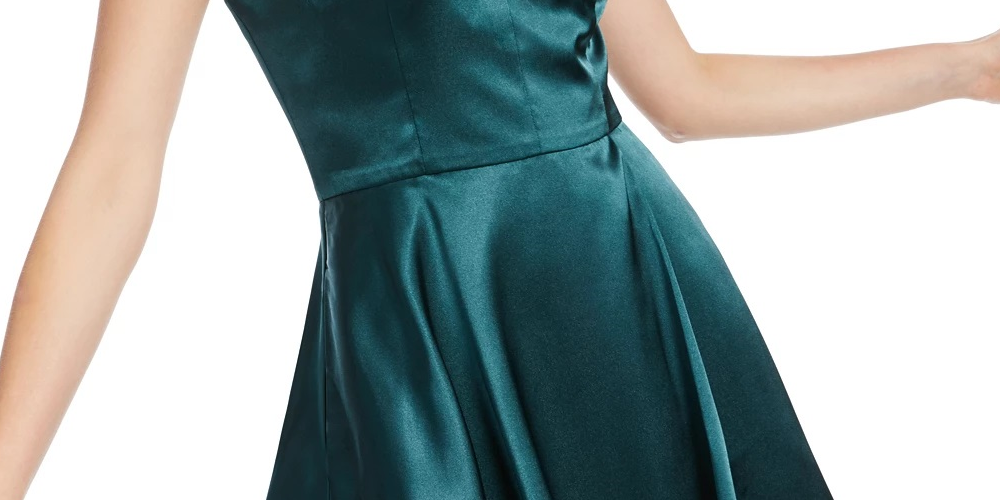 Vestido de festa curto com alças finas e decote em V, tamanho 9, verde, Blondie Nites