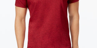 Camiseta Henley Masculina Alfani Stretch Solid Vermelha Tamanho X-G