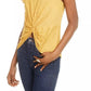 Blusa feminina Current Air com frente torcida, tamanho médio, amarelo, extra pequeno