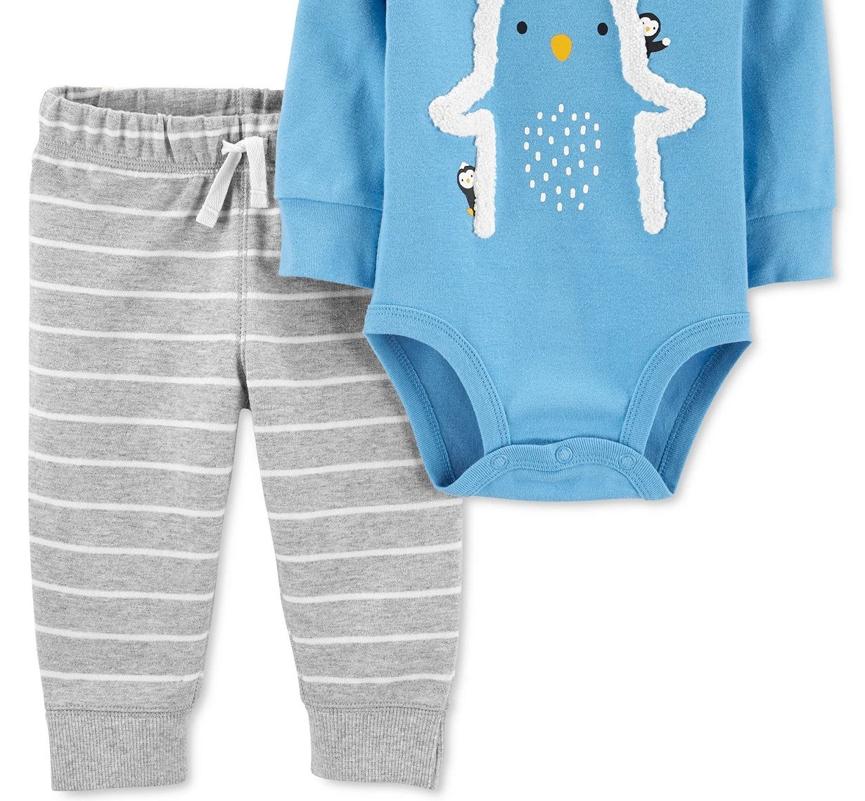 Conjunto de body e calça listrada Carter's Baby Boys, 2 peças, azul, tamanho 18 meses