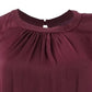 Blusa franzida feminina Current Air roxa tamanho médio