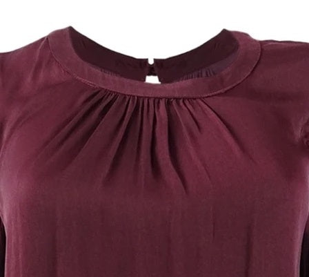 Blusa franzida feminina Current Air roxa tamanho médio