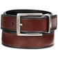 Perry Ellis Masculino Portfolio Cinto Casual Reversível com Borda Biselada Marrom Tamanho 32