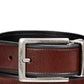Perry Ellis Masculino Portfolio Cinto Casual Reversível com Borda Biselada Marrom Tamanho 32