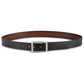 Perry Ellis Cinto casual reversível masculino com borda chanfrada marrom tamanho 32