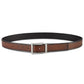 Perry Ellis Cinto casual reversível masculino com borda chanfrada marrom tamanho 32