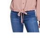 Blusa cargo com cordão e bolso Self Esteem Juniors rosa brilhante tamanho grande