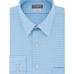 Camisa social masculina Van Heusen Classic/Regular Fit Performance Stretch, sem vincos, com gola flexível e xadrez, azul, tamanho 15,5 x 34-35