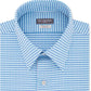 Camisa social masculina Van Heusen Classic/Regular Fit Performance Stretch, sem vincos, com gola flexível e xadrez, azul, tamanho 15,5 x 34-35