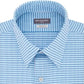 Camisa social masculina Van Heusen Classic/Regular Fit Performance Stretch, sem vincos, com gola flexível e xadrez, azul, tamanho 16,5 x 34-35