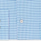 Camisa social masculina Van Heusen Classic/Regular Fit Performance Stretch, sem vincos, com gola flexível e xadrez, azul, tamanho 16,5 x 34-35