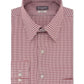 Camisa social masculina Van Heusen Classic/Regular Fit Performance Stretch, sem vincos, com gola flexível e xadrez, vermelha, tamanho 18,5 x 34-35