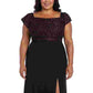Vestido plus size feminino Nightway ombro a ombro roxo tamanho 16W