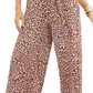 Macacão feminino Thalia Sodi com estampa floral e decote em corrente, bege, tamanho grande