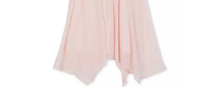 BCX Big Girl's Lace Handkerchief Hem Dress Pink Size 7