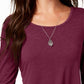 Top de chiffon feminino Style &amp; Co, roxo, tamanho médio