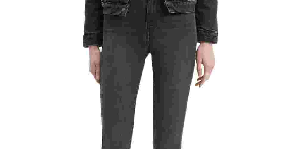 Calça jeans skinny Levi's 721 High Rise Ankle Feminina, preta, tamanho 32