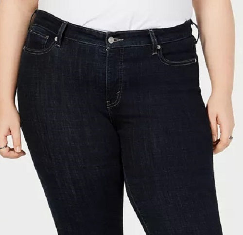 Calça jeans Levi's Plus Size 415 Relaxed-Fit Bootcut Feminina Azul Escuro Tamanho 16W AVER