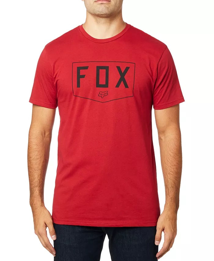 Camiseta masculina Fox Shield de manga curta premium vermelha tamanho XXG
