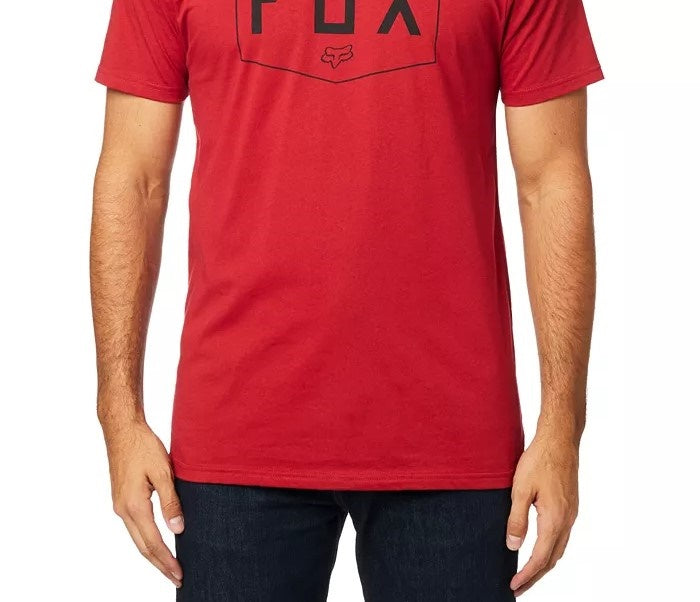 Camiseta masculina Fox Shield de manga curta premium vermelha tamanho XXG