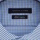 Camisa masculina Tommy Hilfiger estampada slim fit com botões, azul, tamanho 16x32x33