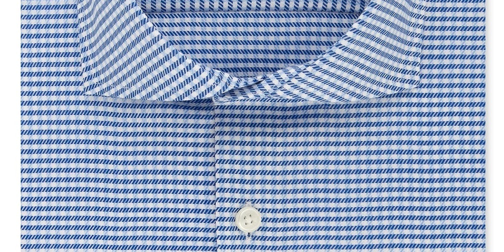 Camisa masculina Tommy Hilfiger estampada slim fit com botões, azul, tamanho 16x32x33