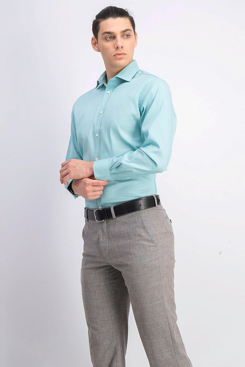 Camisa social masculina Tommy Hilfiger Athletic-Fit Flex Collar, verde, tamanho 17x34-35