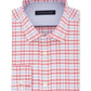 Camisa social masculina Tommy Hilfiger justa com elástico azul xadrez, tamanho 34-35