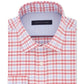 Camisa social masculina Tommy Hilfiger justa com elástico azul xadrez, tamanho 34-35