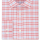 Camisa social masculina Tommy Hilfiger justa com elástico azul xadrez, tamanho 34-35