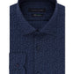 Camisa social masculina Tommy Hilfiger Slim-Fit Thflex Performance Stretch Floral-Print Supima Cotton, tamanho azul, 15,5 x 34-35