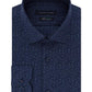Camisa social masculina Tommy Hilfiger Slim Fit Thflex Performance Stretch Floral Print Supima Cotton, tamanho azul, 17,5 x 32 x 33