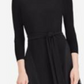 Ralph Lauren Feminino Preto Transparente Zíper Manga 3/4 Gola Joia Ajuste Médio Flare Preto Tamanho 18