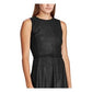 Ralph Lauren Feminino Preto Sem Mangas Decote Joia Abaixo Do Joelho Ajuste Flare Noite Todo Preto Tamanho 0