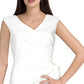 Vestido feminino Ralph Lauren Cleonie com decote em V e amarração lateral, tamanho natural 10