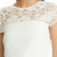 Vestido Ralph Lauren Feminino de Renda com Zíper e Manga Curta, Decote Ilusão Acima do Joelho, Ajuste Flare, Azul Marinho, Tamanho 4 Petite