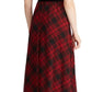 Vestido longo xadrez sem mangas com cinto e decote em V Ralph Lauren feminino, preto, tamanho 6