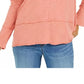 Estilo &amp; Co Feminino Algodão Cano Alto-Cinza Laranja Escuro Tamanho Médio