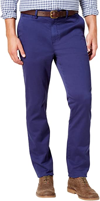 Calça Chino Masculina Club Room Stretch Azul Escuro Tamanho 38X32