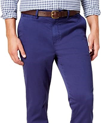 Calça Chino Masculina Club Room Stretch Azul Escuro Tamanho 38X32