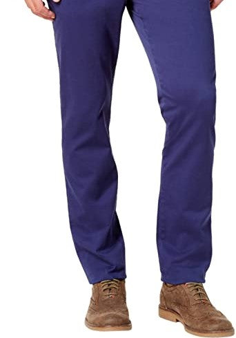 Calça Chino Masculina Club Room Stretch Azul Escuro Tamanho 38X32