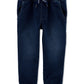 Calça jogger jeans Carter's Toddler Boy's Pull On Azul Tamanho 3T
