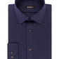 Camisa social masculina DKNY Slim Fit Stretch Solid Azul Marinho Tamanho 34-35