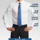 Camisa social masculina DKNY Slim Fit Stretch Solid Azul Marinho Tamanho 34-35
