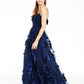 Vestido Trixxi Juniors Flower-Petals Azul Marinho Tamanho 15