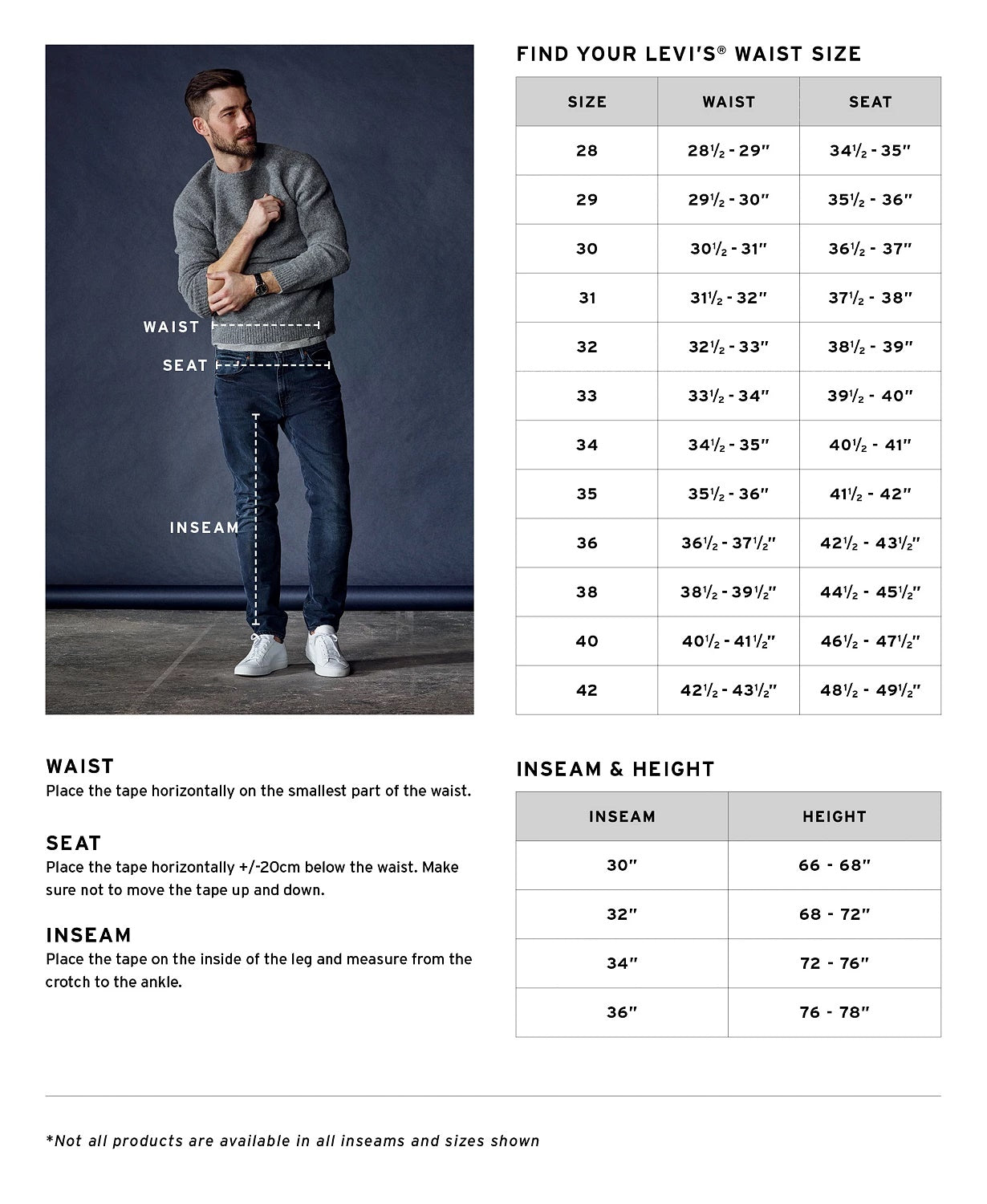 Calça jeans Levi's 502 Taper Soft Twill masculina, verde, tamanho 36x34
